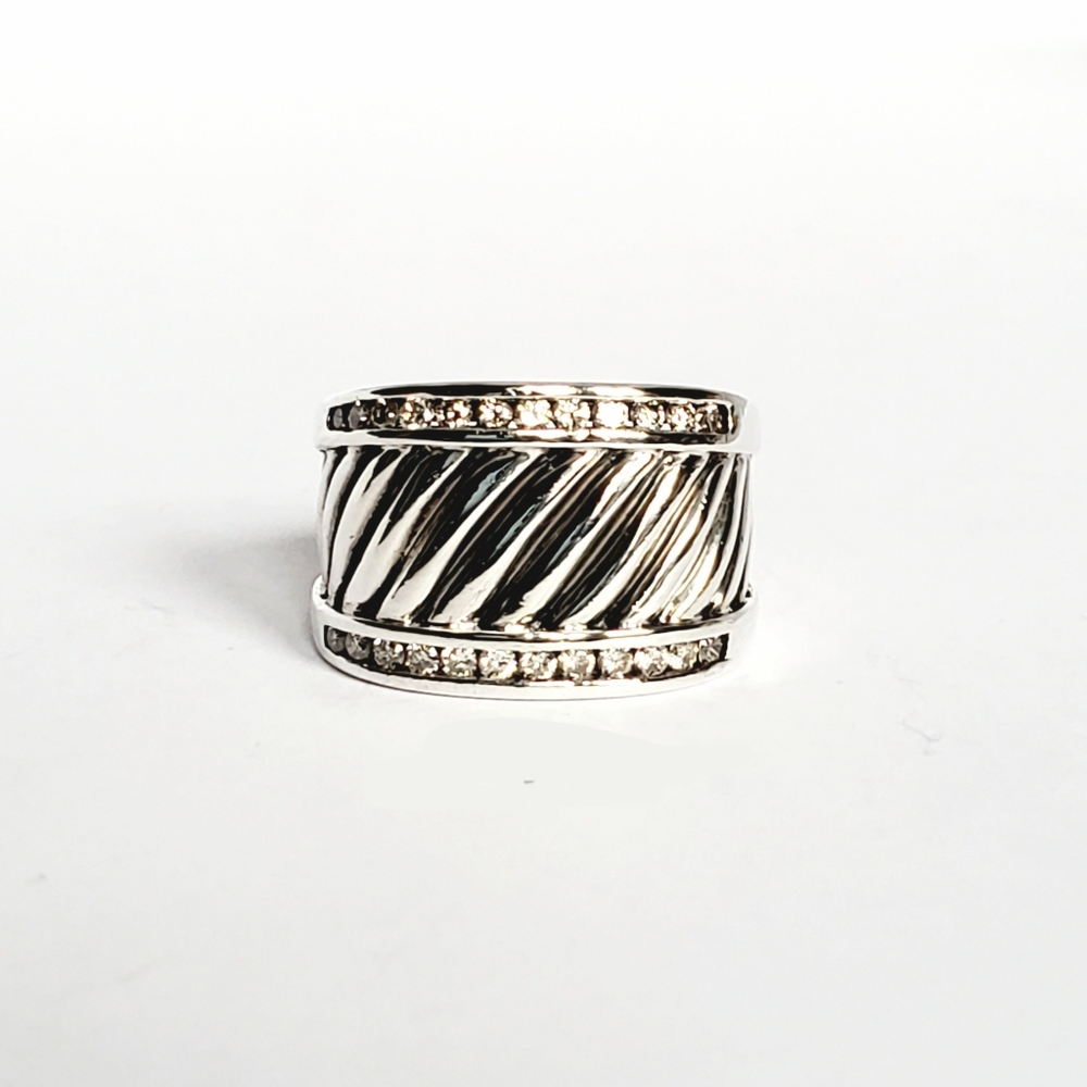 David Yurman Diamond Cigar Band Ring